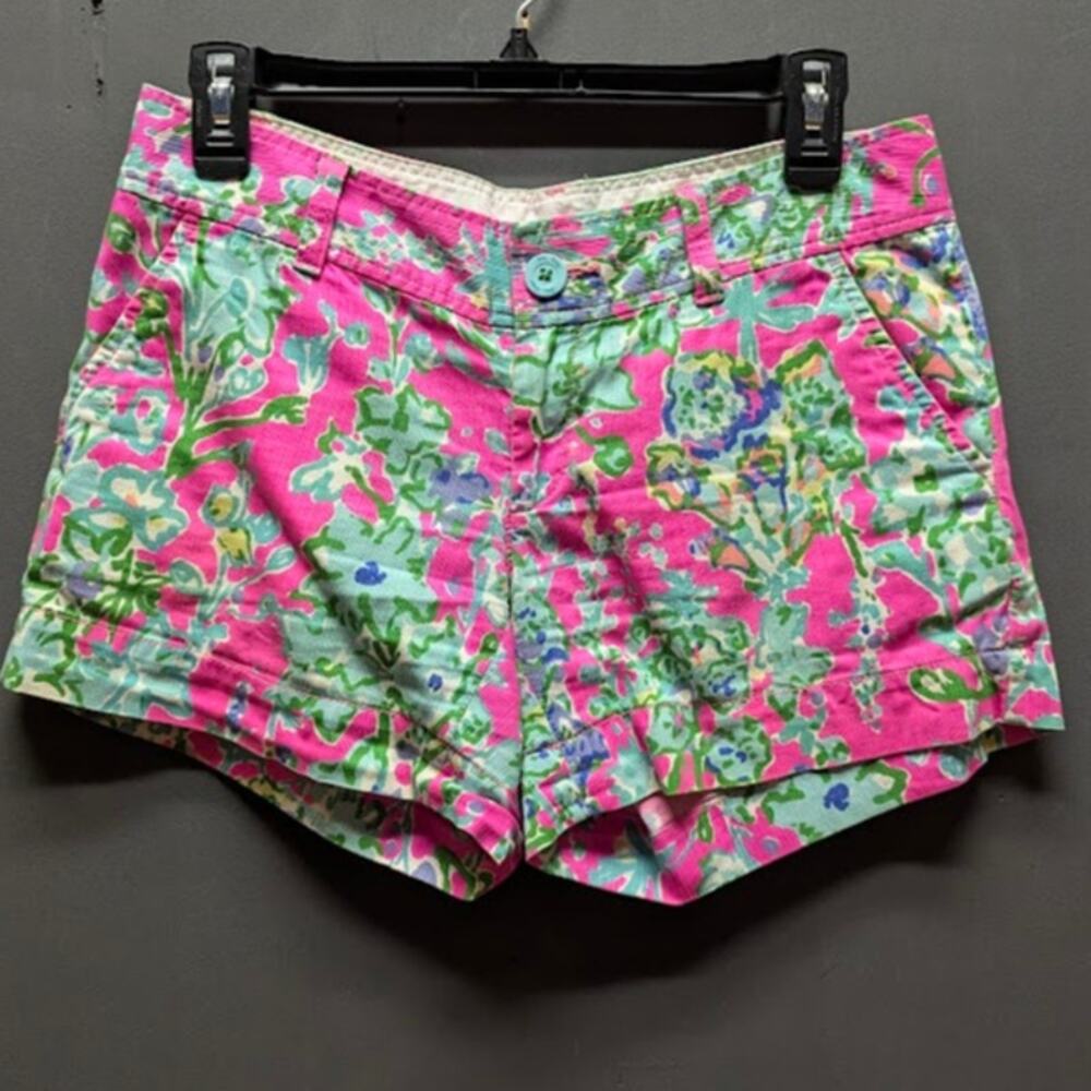 Lilly Pulitzer Size 2 Callahan Shorts Southern Charms Pink Floral